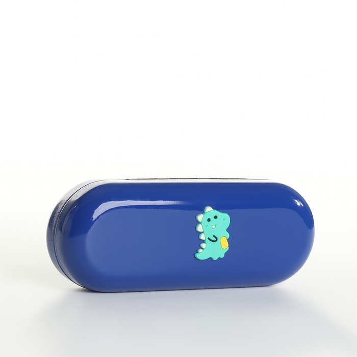 Футляр для очков на хлопушке, длина 16 см, цвет синий Футляр для очков на хлопушке, длина 16 см, цвет синий