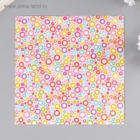 Цветная WASHI-бумага для декора "ЛЕТО",15х15см,самоклеящаяся набор 12 листов, 6 дизайнов