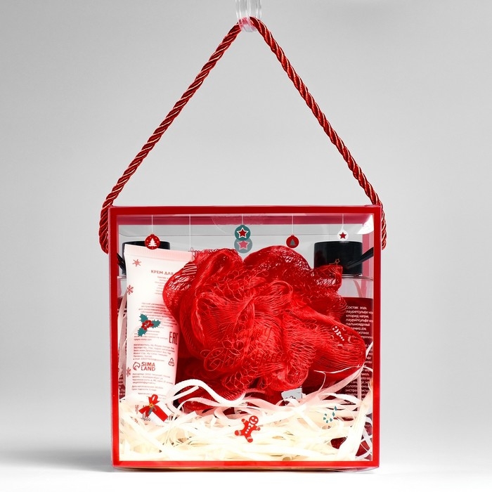 Новогодний подарочный набор косметики &laquo;Морозко&raquo; для душа и ванны, красная серия