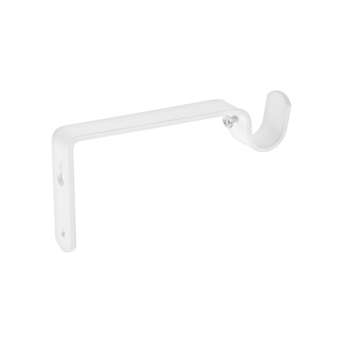 Кронштейн для карниза D20 однорядный 12 см, белый Кронштейн для карниза D20 однорядный 12 см, белый