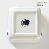 Банка для хранения сыпучих продуктов с ложкой «Эстет. Овощи», 250 мл, с бамбуковой крышкой, фарфоровая, цвет белый Банка для хранения сыпучих продуктов с ложкой «Эстет. Овощи», 250 мл, с бамбуковой крышкой, фарфоровая, цвет белый