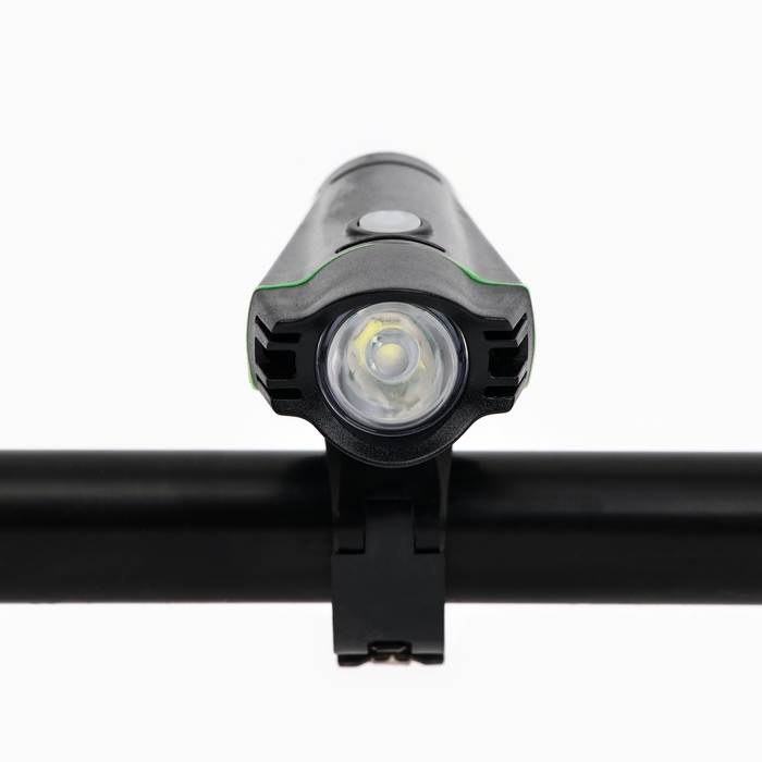 Фонарь велосипедный передний аккумуляторный, водонепроницаемый, 1 диод, 4 режима, зеленый Фонарь велосипедный передний аккумуляторный, водонепроницаемый, 1 диод, 4 режима, зеленый