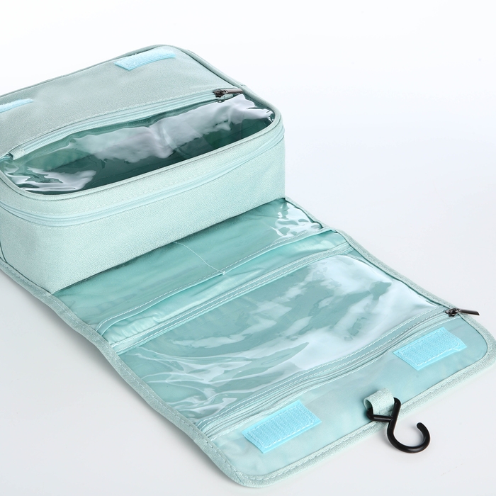 Косметичка на молнии, цвет мятный