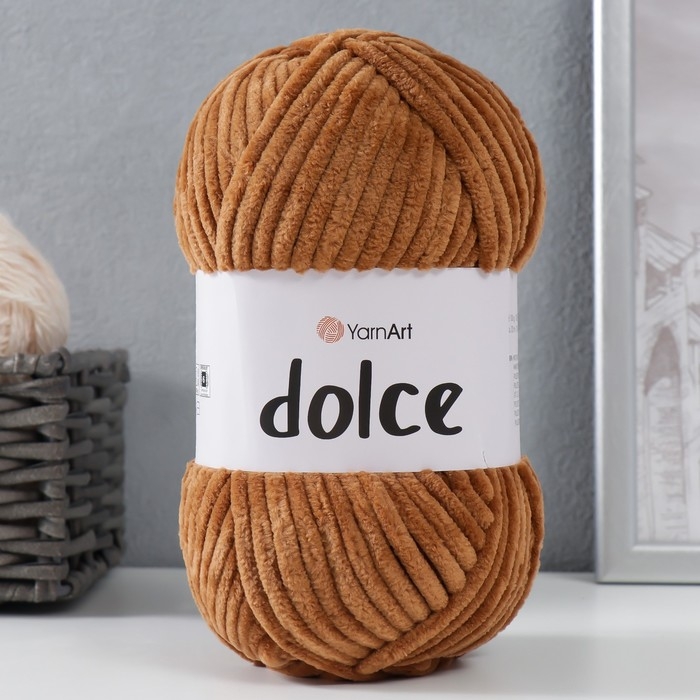 Пряжа Пряжа "Dolce" 100% микрополиэстер 120м/100гр (765 бежевый) МИКС