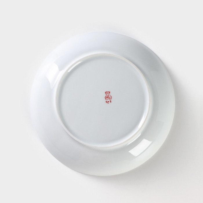 Тарелка фарфоровая глубокая &laquo;Тигр&raquo;, 700 мл, d=20,5 см, белая