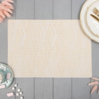 Салфетка на стол Доляна, цв. молочный, 45*30см Салфетка на стол Доляна, цв. молочный, 45*30см