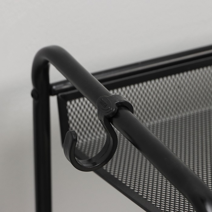 Подставка для обуви &laquo;Женева 33&raquo;, 3 яруса, 86,5&times;27&times;60 см, цвет чёрный