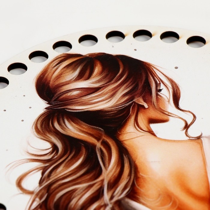 Донышки для вязания 2 в 1 &laquo;Красивая девушка&raquo;, круг 15 см, хдф 3 мм