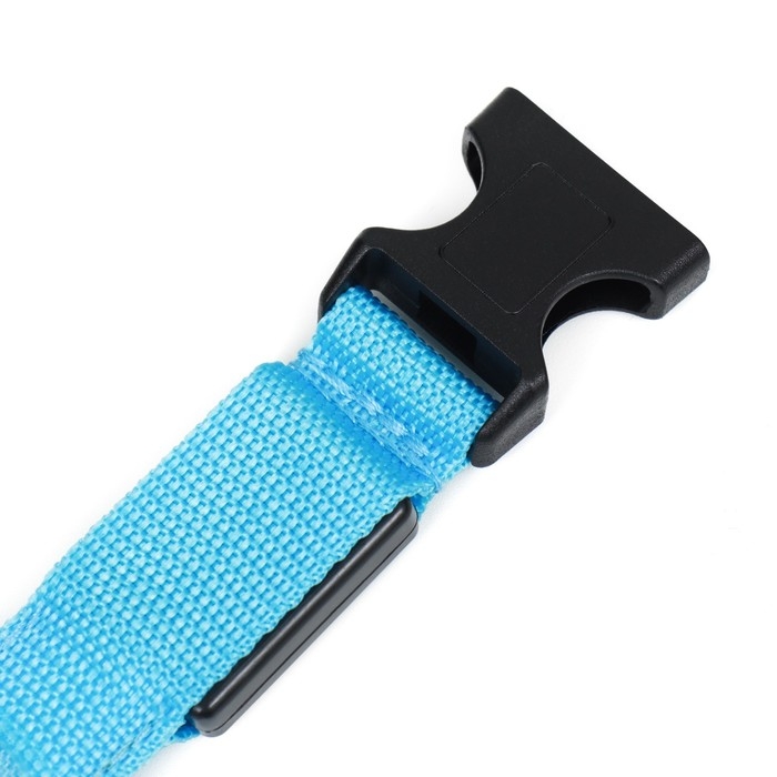 Ошейник с подсветкой, зарядка от USB, размер L, ОШ 41-52 см, 3 режима, голубой Ошейник с подсветкой, зарядка от USB, размер L, ОШ 41-52 см, 3 режима, голубой