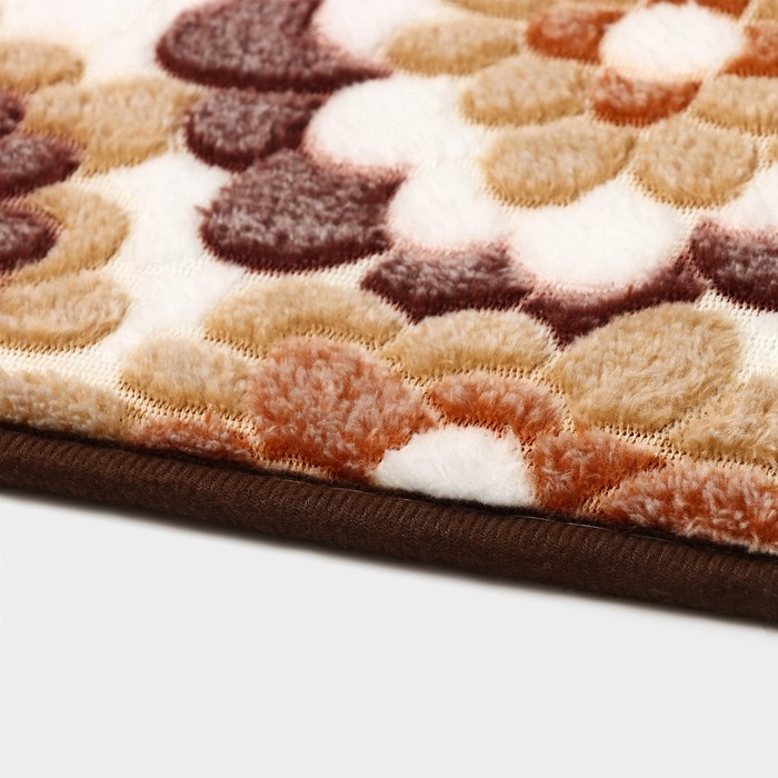 Коврики для ванной и туалета Доляна «Бежевая фантазия», 2 шт: 40×50 см, 50×80 см Коврики для ванной и туалета Доляна «Бежевая фантазия», 2 шт: 40×50 см, 50×80 см