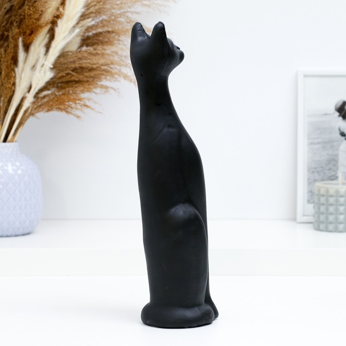 Фигура "Кошка Египетская №5" малая черная матовая 15 10х10х31см