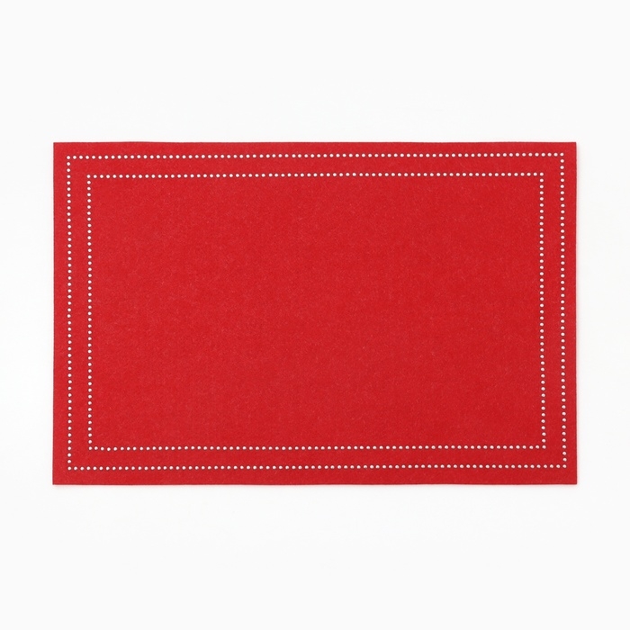 Набор декоративных салфеток "Стиль" цв.красный 30х40&plusmn;5см-2 шт, фетр