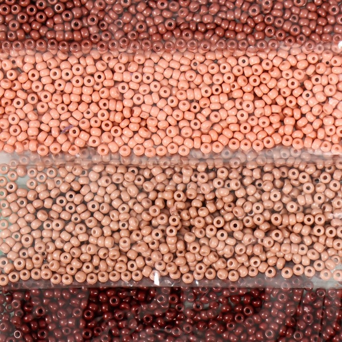 Бисер круглый 12/0 "Осенний лес" 6 цветов х 10 гр 20х8 см