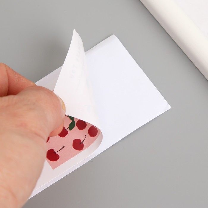 Наклейка бумага благодарность Наклейка бумага благодарность "Вишня" набор 50 шт 10х5 см