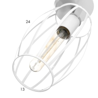 Спот "Овал" Е27 40Вт белый 14х23 см Спот "Овал" Е27 40Вт белый 14х23 см