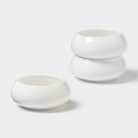 Набор соусников Magistro OliveQueen, 110 мл, 9&times;4 см, фарфор, 3 шт, белый