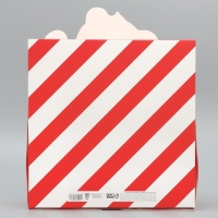 Коробка подарочная новогодняя складная &laquo;С Новым годом!&raquo;, белый мишка, 25 х 25 х 10 см, Новый год