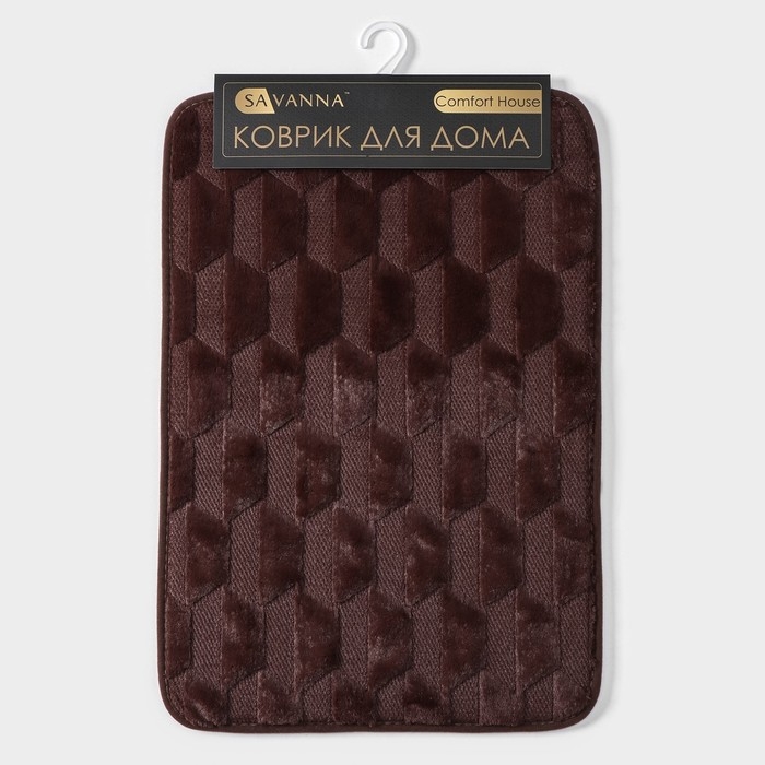 Коврик для ванной и туалета SAVANNA &laquo;Стоун&raquo;, 40&times;60 см, цвет коричневый