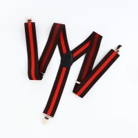 Подтяжки взрослые, ширина 2,5 см, цвет чёрный/красный Подтяжки взрослые, ширина 2,5 см, цвет чёрный/красный