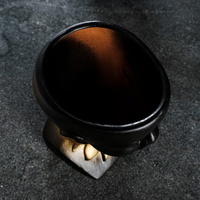 Кашпо - органайзер "Негритянка" черное, 1,3л / 14х20х12см