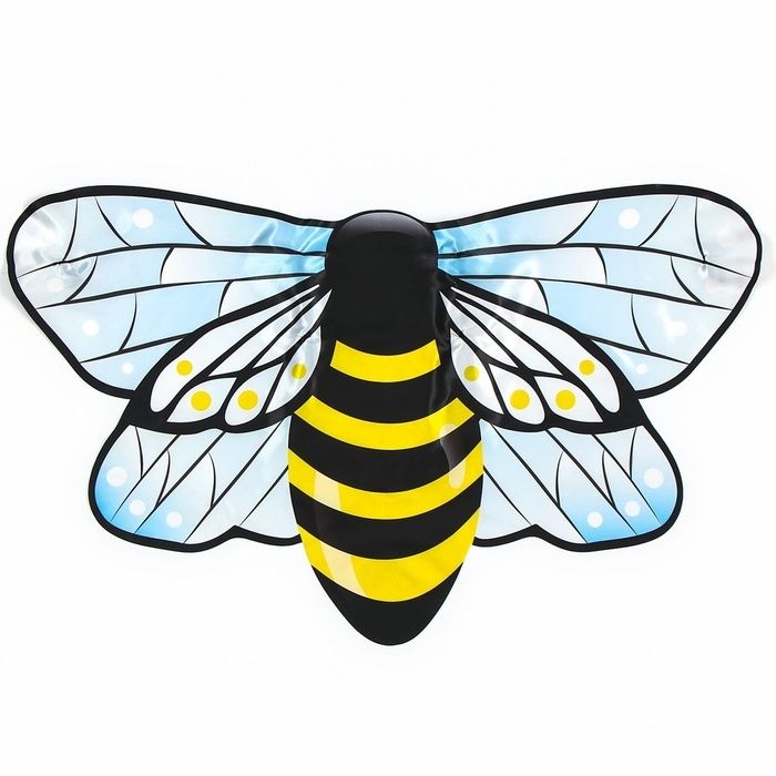 Карнавальные крылья на резинках &laquo;Озорная пчёлка&raquo;, 60 &times; 100 см