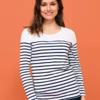 Футболка женская с длинным рукавом Matelot LSL Women, белая с темно-синим, размер M Футболка женская с длинным рукавом Matelot LSL Women, белая с темно-синим, размер M