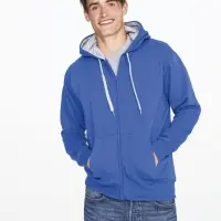 Толстовка мужская на молнии Soul Men 290 с контрастным капюшоном, ярко-синий, размер S Толстовка мужская на молнии Soul Men 290 с контрастным капюшоном, ярко-синий, размер S