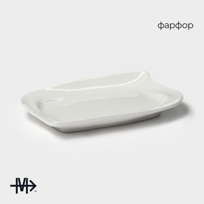 Блюдо фарфоровое Magistro «Либретто», 14×9,5 см, цвет белый Блюдо фарфоровое Magistro «Либретто», 14×9,5 см, цвет белый