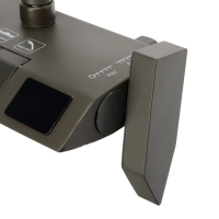 Душевая система ZEIN Z3896, верхняя и ручная лейка, ПВХ шланг, экран температуры, графит Душевая система ZEIN Z3896, верхняя и ручная лейка, ПВХ шланг, экран температуры, графит