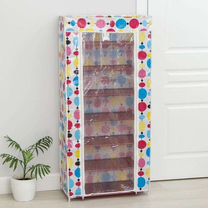 Обувница, 7 ярусов, 60&times;30&times;143 см, рисунок МИКС