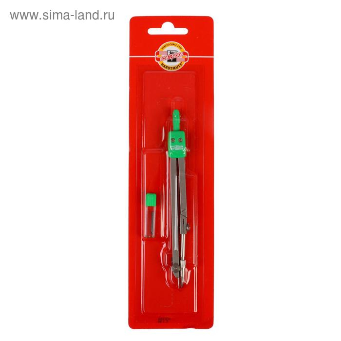 Циркуль металлический Koh-I-Noor 5901, 122 мм + контейнер с грифелем, серебристый, в блистере с европодвесом Циркуль металлический Koh-I-Noor 5901, 122 мм + контейнер с грифелем, серебристый, в блистере с европодвесом