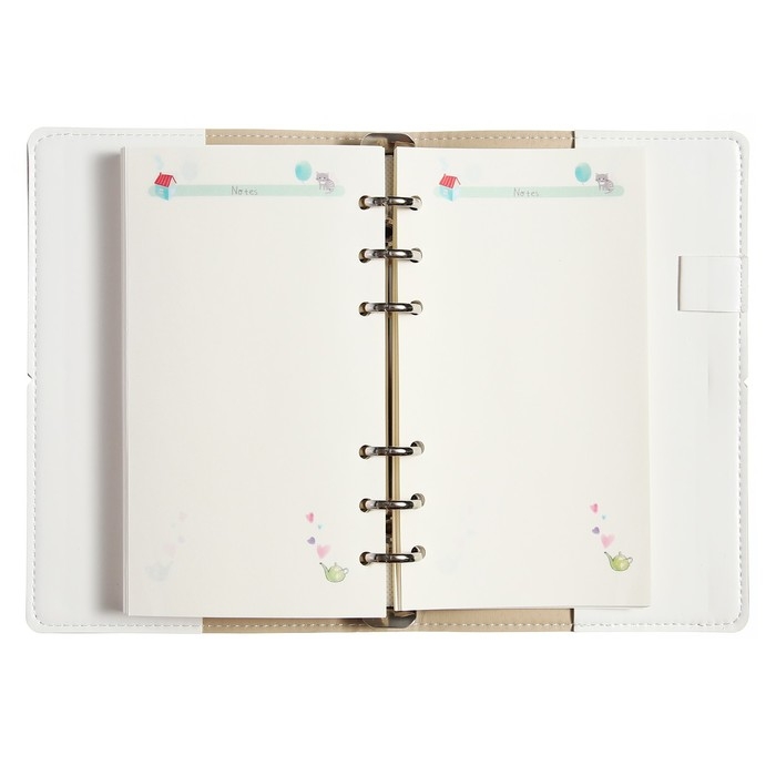 Записная книжка А5, 160 листов на кольцах DAILY JOURNAL, обложка искусственная кожа, блок с иллюстрациями 80 г/м2, МИКС