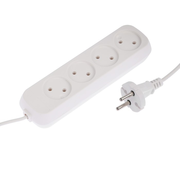 Удлинитель Luazon Lighting ECO, 4 розетки, 10 м, 10 А, 2200 Вт, ПВС 2х0.75 мм2,без з/к,белый Удлинитель Luazon Lighting ECO, 4 розетки, 10 м, 10 А, 2200 Вт, ПВС 2х0.75 мм2,без з/к,белый