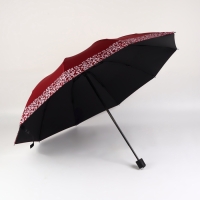 Зонт механический «Цветы», 10 спиц, 4 сложения, R = 51/60 см, D = 120 см, цвет МИКС Зонт механический «Цветы», 10 спиц, 4 сложения, R = 51/60 см, D = 120 см, цвет МИКС