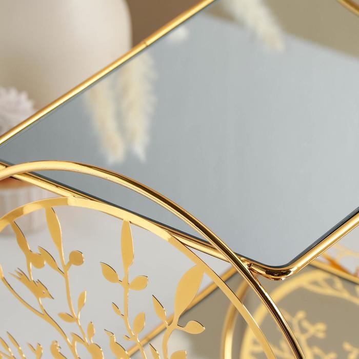 Подставка для десертов 2-х ярусная Tree, 28×19×27 см, цвет металла золотой Подставка для десертов 2-х ярусная Tree, 28×19×27 см, цвет металла золотой