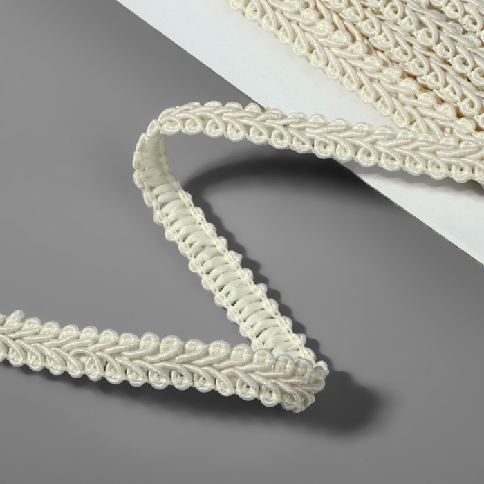 Тесьма декоративная &laquo;Шанель&raquo;, 8 мм, 10 &plusmn; 1 м, цвет бежевый