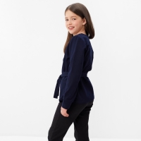 Школьный кардиган для девочки, цвет синий, рост 158 см Школьный кардиган для девочки, цвет синий, рост 158 см