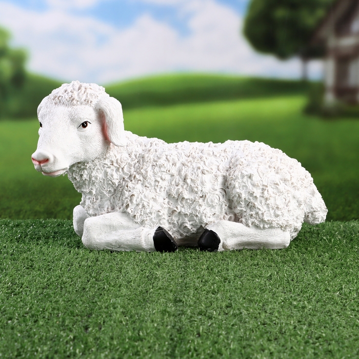 Садовая фигура Садовая фигура "Ягненок лежит" 29х15х17см