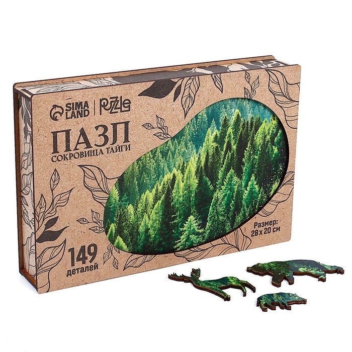 Пазл деревянный фигурный &laquo;Сокровища тайги&raquo;, 149 элементов