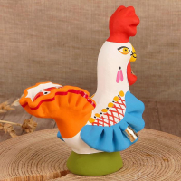 Дымковская игрушка "Петух", 11 см, микс Дымковская игрушка "Петух", 11 см, микс