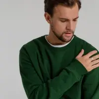 Свитшот унисекс King, темно-зеленый, размер XS