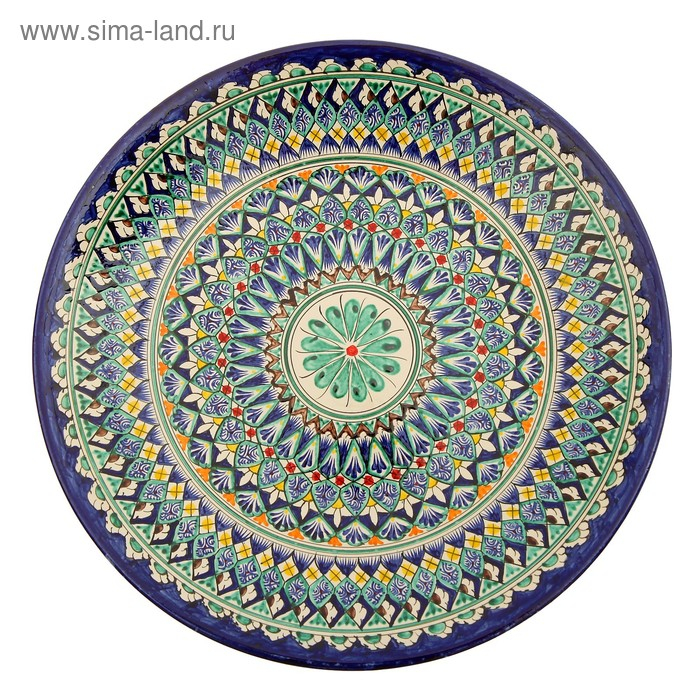 Ляган круглый Риштанская Керамика, 41см МИКС Ляган круглый Риштанская Керамика, 41см МИКС