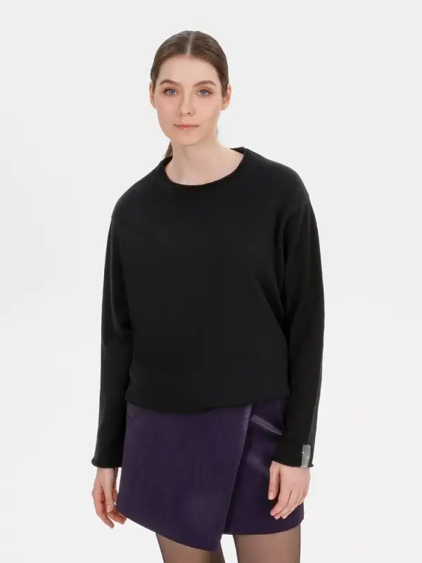 Лонгслив унисекс Siluetti Fuori, черный, размер S/M Лонгслив унисекс Siluetti Fuori, черный, размер S/M