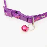 Ошейник двухслойный с фастексом "Зайки", 30 х 1 см, фиолетовый Ошейник двухслойный с фастексом "Зайки", 30 х 1 см, фиолетовый