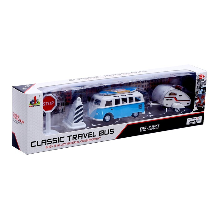 Машина металлическая &laquo;Большое путешествие&raquo;, инерция, с прицепом, МИКС