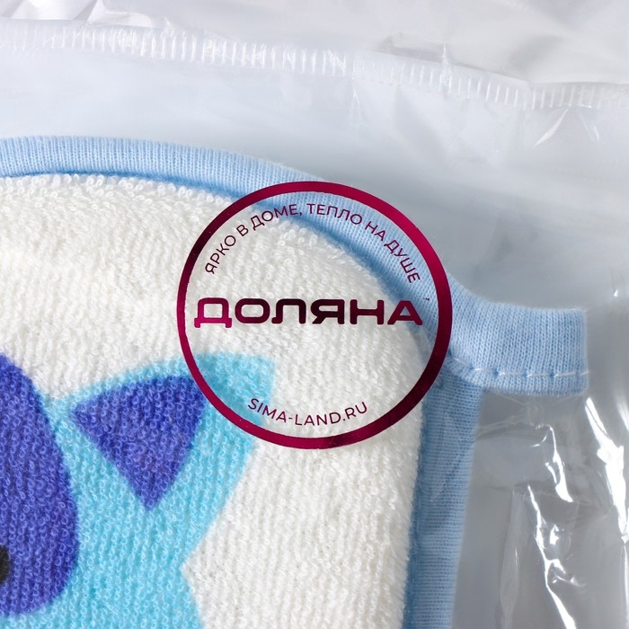 Мочалка детская для купания Доляна «Енот», детская, 12×8 см, голубая Мочалка детская для купания Доляна «Енот», детская, 12×8 см, голубая