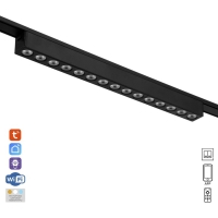 Светильник трековый ULTRA "Линза" LED 18Вт 3000K-5700К CRI90 черный 33,8х2,6х2,4см Светильник трековый ULTRA "Линза" LED 18Вт 3000K-5700К CRI90 черный 33,8х2,6х2,4см