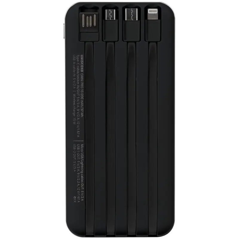 Внешний аккумулятор Omni Pro 10000 мАч, черный Внешний аккумулятор Omni Pro 10000 мАч, черный