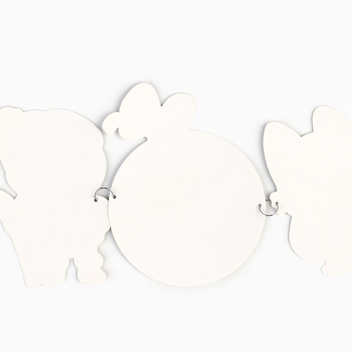 Гирлянда на кольцах новогодняя &laquo;Милые зверюшки&raquo;, на Новый год, длина 148 см