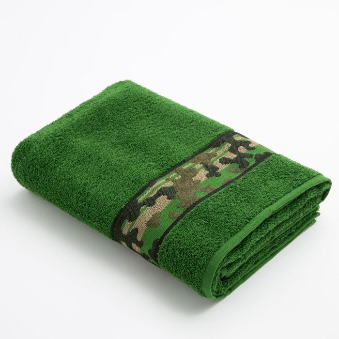 Полотенце махровое Love Life &laquo;Милитари&raquo; 70*130 см, цв. хаки, 100% хлопок, 360 г/м2